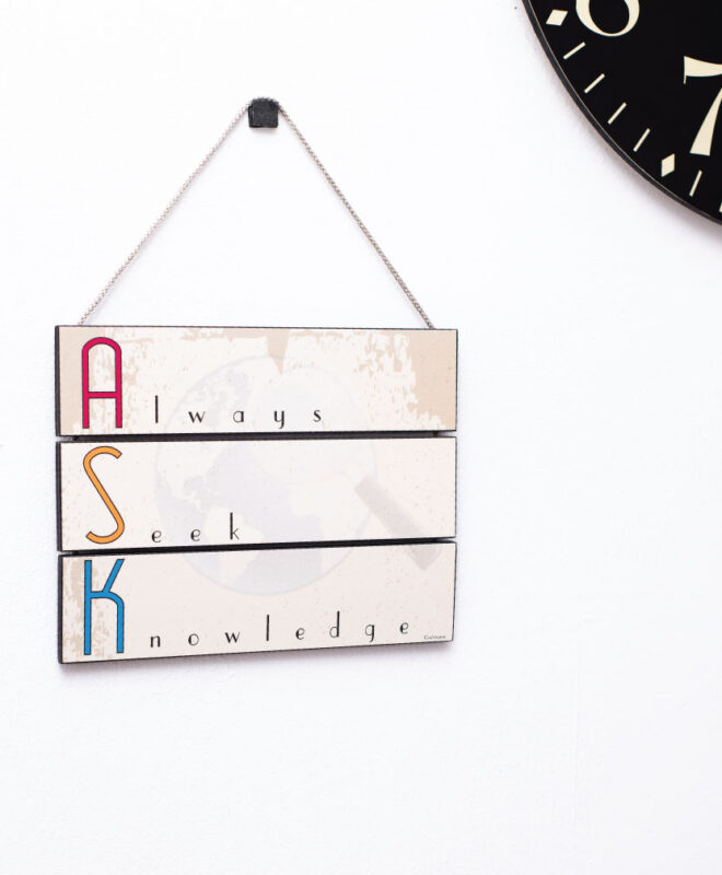 ASK- Inspirational Wall Plaque