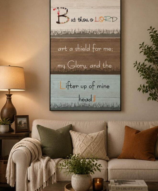 But Thou O Lord 2 - Inspirational Wall Decor Item
