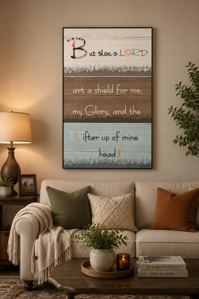 But Thou O Lord 2 - Inspirational Wall Decor Item