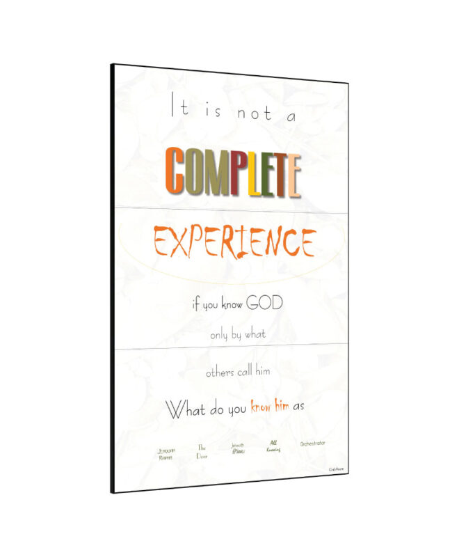 Complete Experience - Inspirational Wall Decor Item