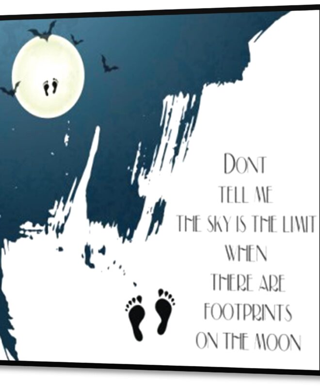 Footprint Moon - Inspirational Wall Decor Item