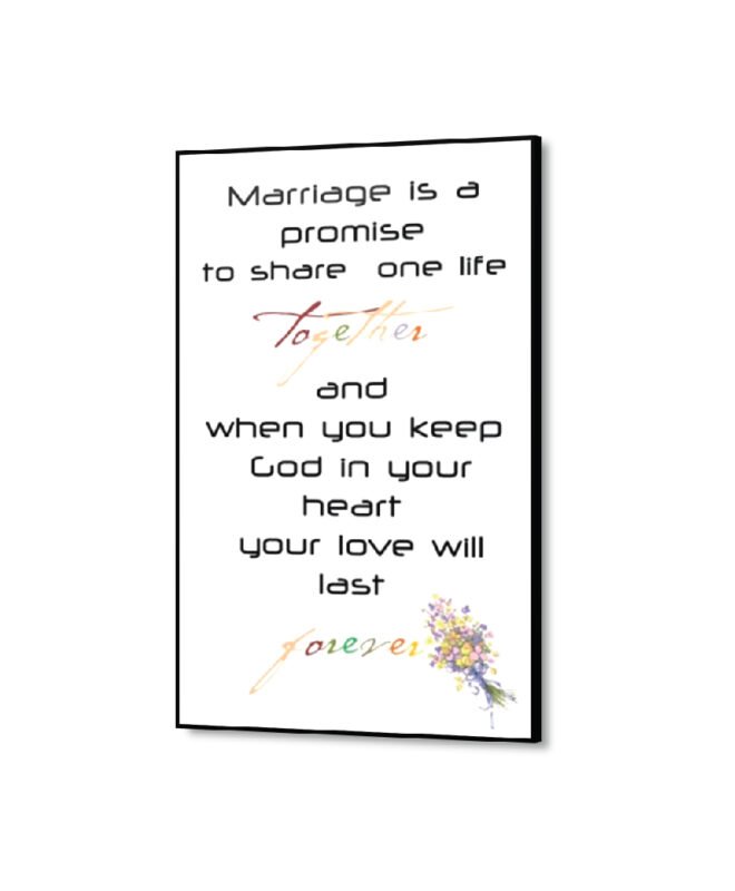 Marriage 3- Inspirational Wall Decor Item