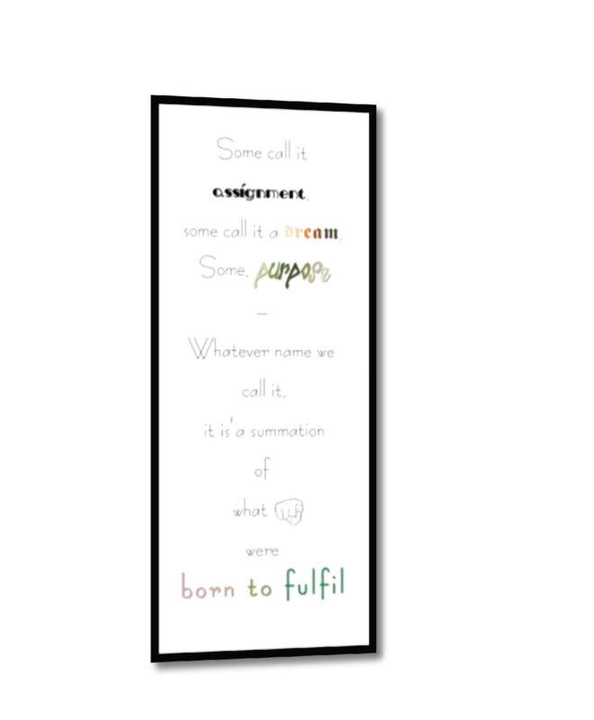 Purpose- Inspirational Wall Decor Item