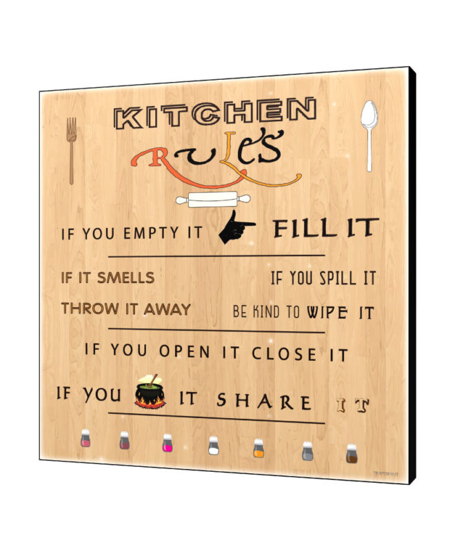 Kitchen Rules - Inspirational Wall Decor Item