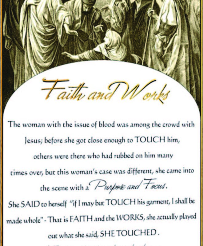 [Faith and Works] - Inspirational Wall Decor Item