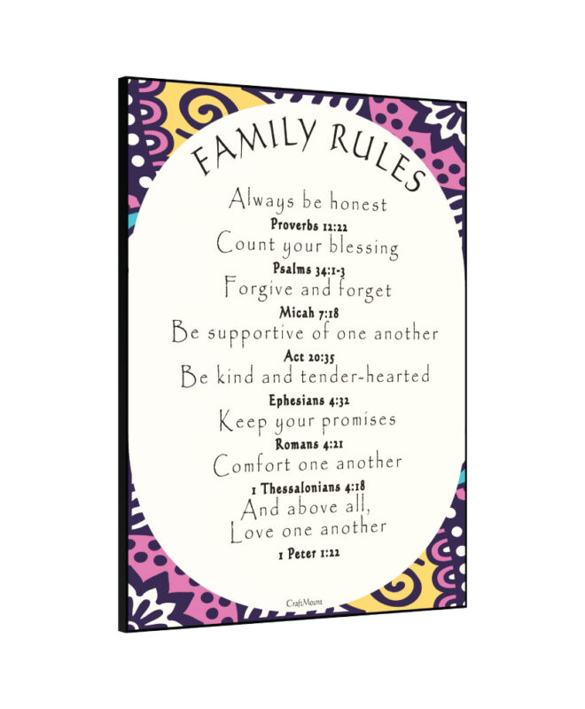 [Family Rule 2] - Inspirational Wall Decor Item