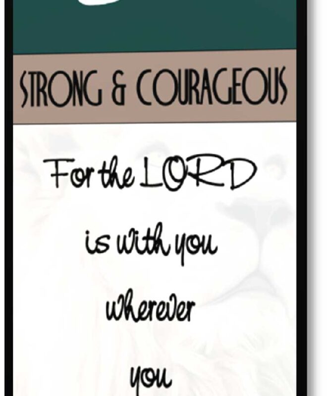 [Strong and Courageous] - Inspirational Wall Decor Item