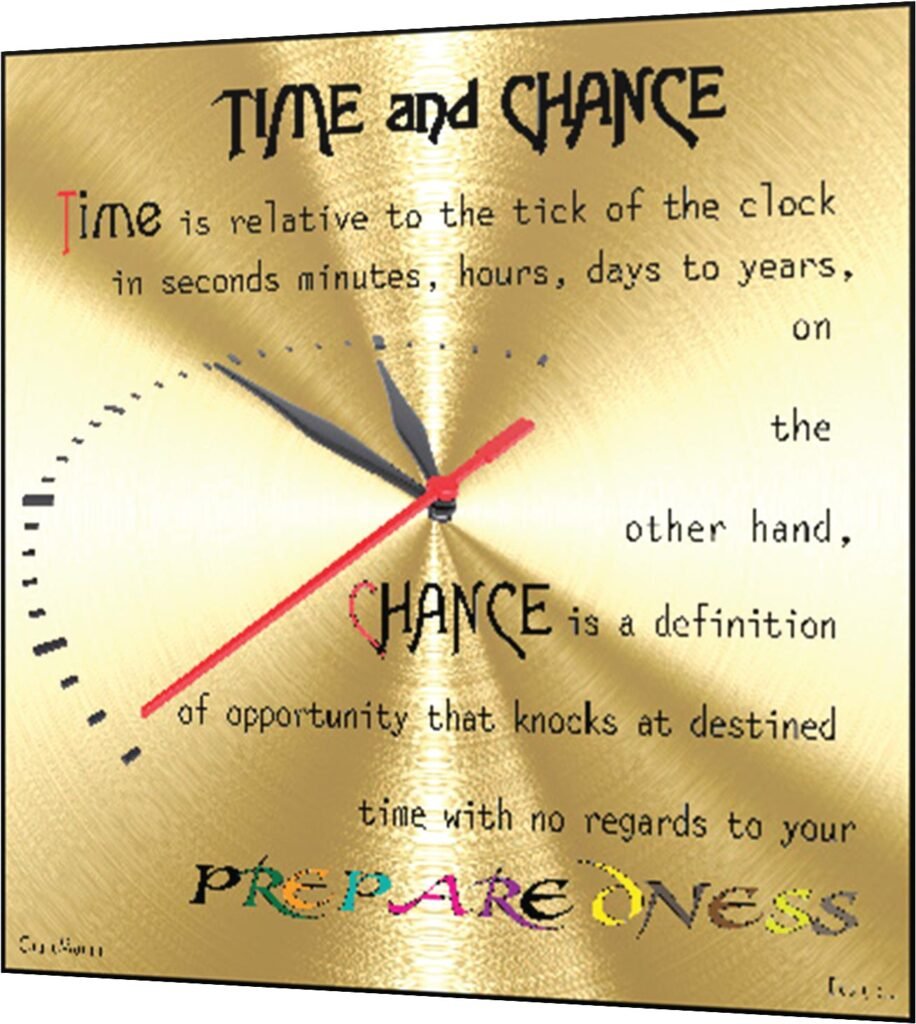 [Time and Chance ] Inspirational Wall Decor Item